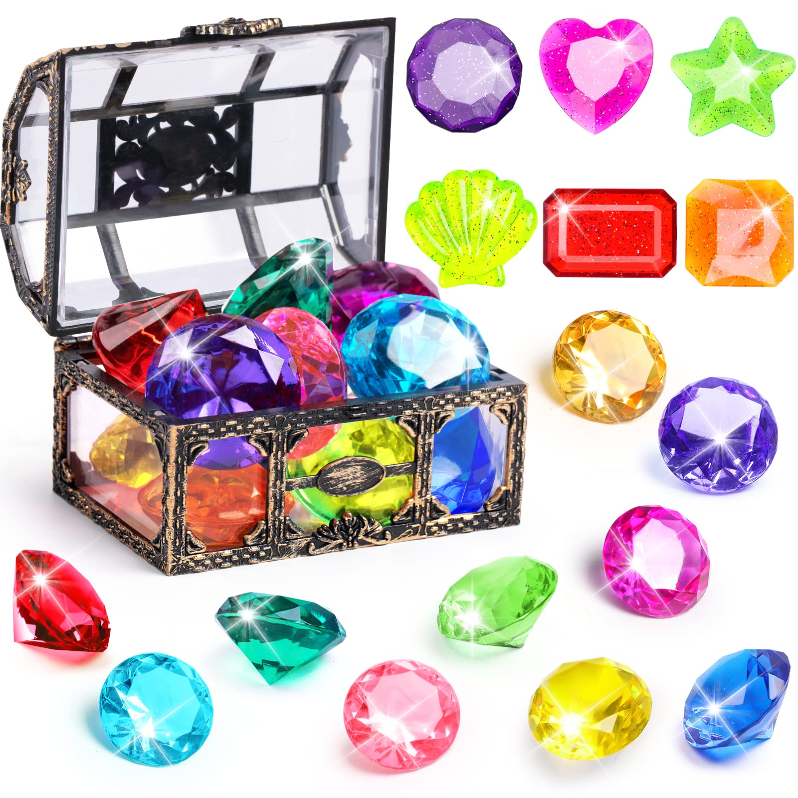 Amazon.com: DISHIO Diving Gem Pool Toys 16PCS Large Swimming Pool